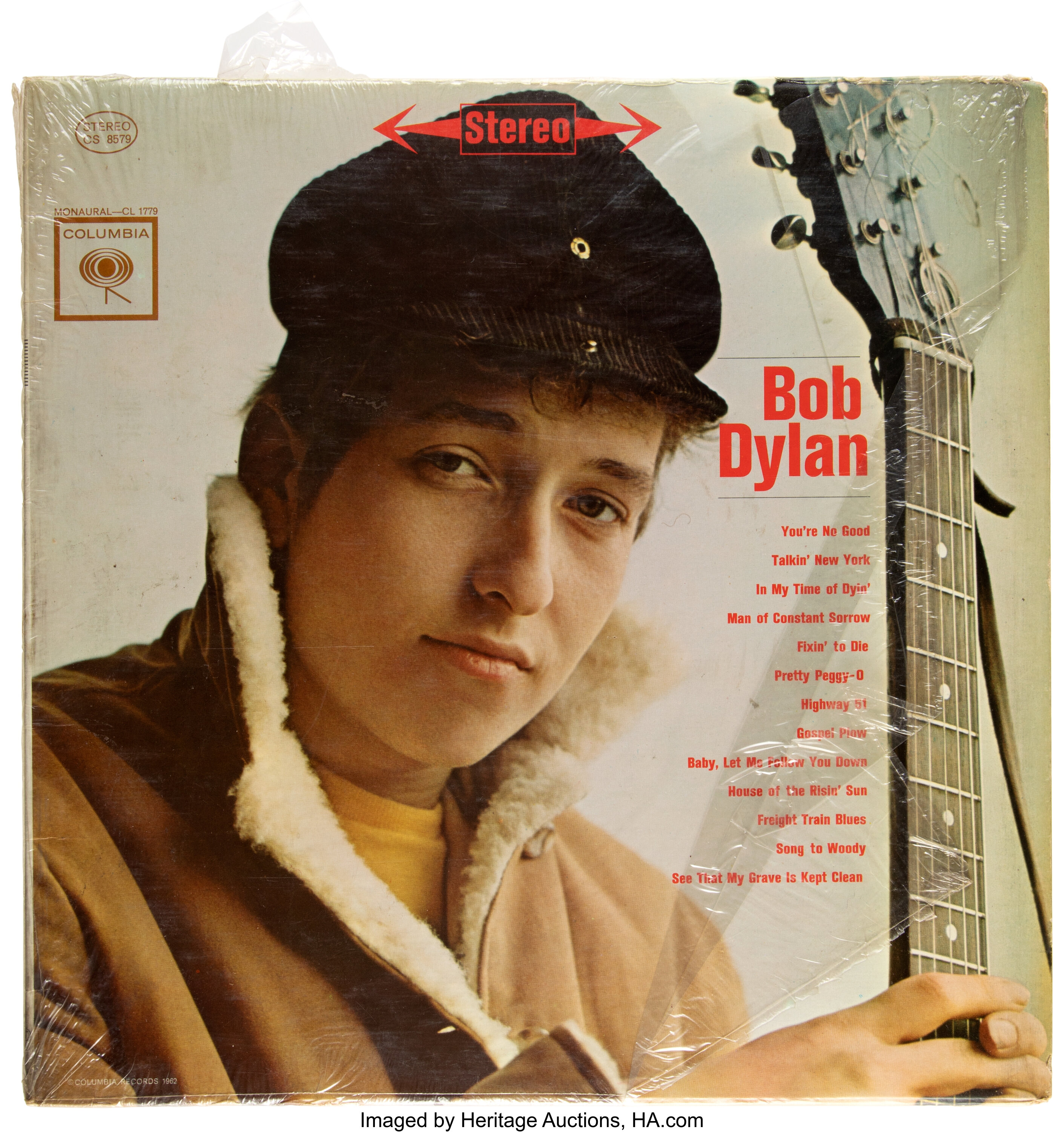 Bob Dylan Stereo 1962 Vinyl LP With Some Original Shrink Wrap